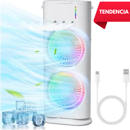 Ventilador Doble Con Humificador